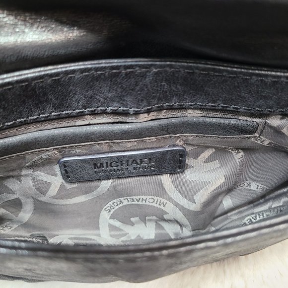 Michael Kors Gunmetal Leather Clutch - Picture 3 of 7
